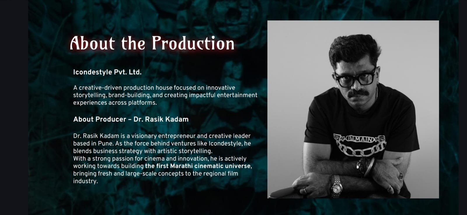 Dr. Rasik Kadam — Producer of Ghabadkund